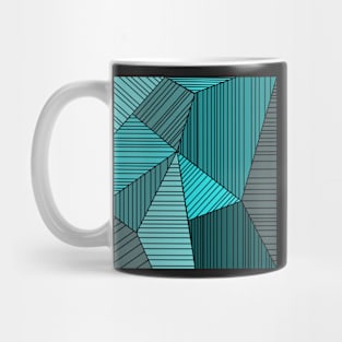 teal triangles Mug